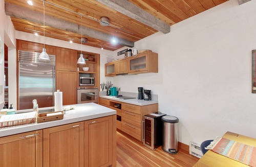 Taos Ski Valley Condo | Modern mountain-view getaway w/fireplace - walk to private ski locker by lifts