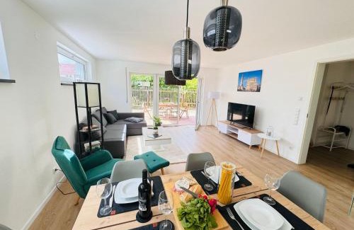 Lechhausen Apartment | Modern-Neu-Nespresso-Balkon-Parkplatz
