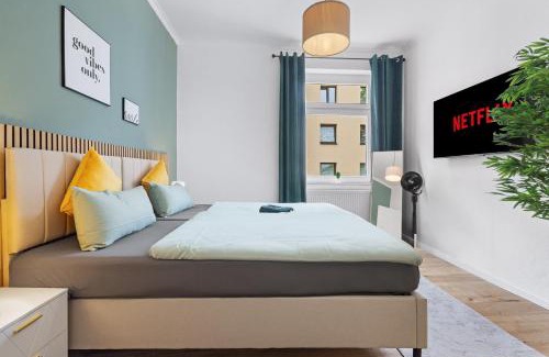 Sudostviertel Apartment | Moderne Suite bis zu 6 Personen - Central- free Parking - 3 Bedrooms - Netflix - Smart Home