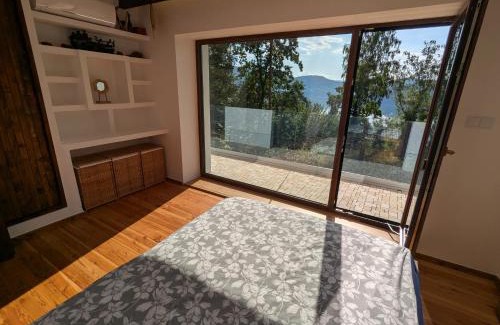 Roznow Villa | Modernistyczna willa poety i aktorki, z widokiem na jezioro i góry oraz prywatnym basenem, sauną, kominkiem, lasem i ogrodem