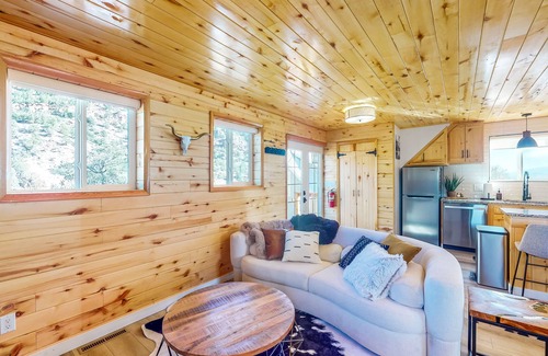 Salida Apartment | Mountain-View Cabin with Arkansas River Access - Firepit, Dog-Friendly
