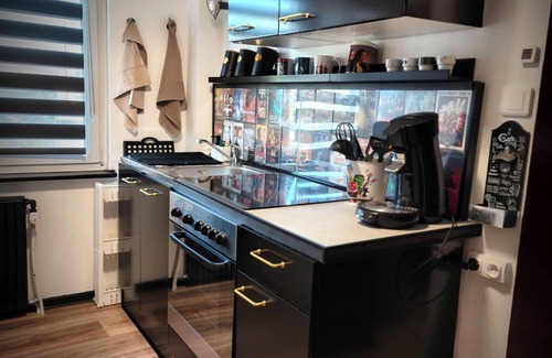 Woustviller Apartment | Movie-themed apartment with large screen