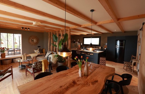 Sant Vicenc de Montalt Ski Chalet | Nature Cabin on private estate and Coast Barcelona with Wellness.