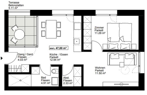 Hard Apartment | Neu erstellte Wohnung mit Balkon in Hard