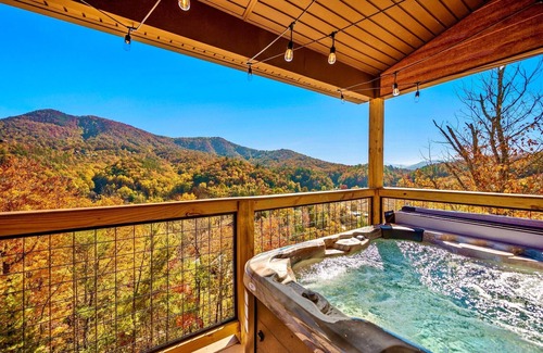 Wears Valley Cabin | New Spacious Cabin w/Stunning Views, Easy Drive, Indoor Pool, Theater, Game Rm