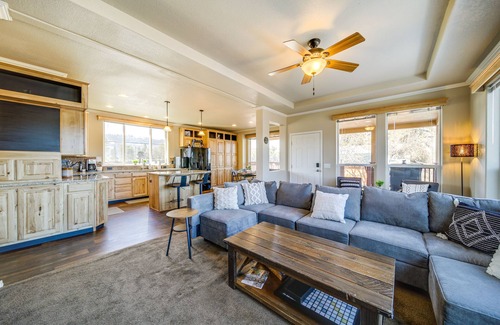 Newport Cabin | Newport Riverfront Home w/Deck + Fire Pit!