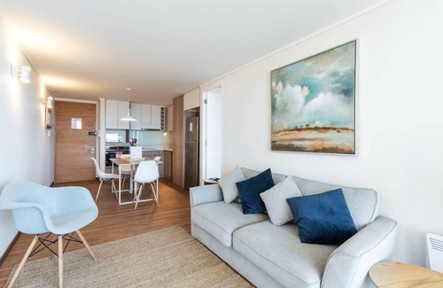 Concon Apartment | Ocean Drive- 1BR, With Wifi, Parking & Beachfront