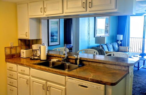 Port Canaveral Condo | OCEAN FRONT Classy, Beachy Double Balcony Condo #306 at Cape Winds Resort