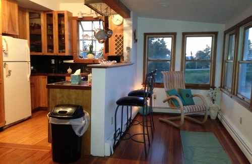 Portsmouth Cottage | Oceanfront Home With Sea Access, Panoramic Views, and new large deck and dock!
