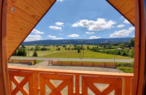 Lasowka Ski Chalet | Osada Orlica klimatyczne domki z widokiem na góry i termalnym SPA sauna jacuzzi 4 km od Zieleniec Ski Arena