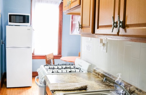 Anchorville Apartment | Our Aft Cabin is clean & comfy & comes with boat slip & trailer parking!
