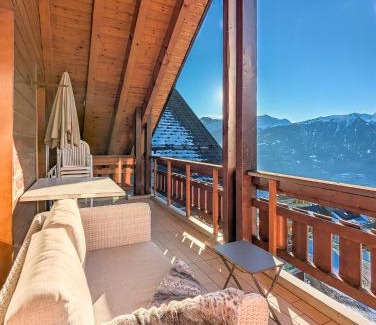 Ovronnaz Apartment | Ovronnaz vue imprenable, terrasse & accès bains