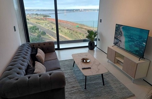 Posadas Apartment | Panoramic view of the Paraná River and the charming Posadas + parking