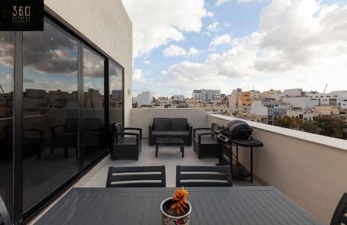 Tal-Ghoqod Apartment | Penthouse and BBQ Kitchen Island & Massive living by 360 Estates