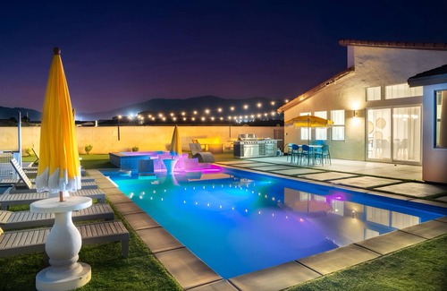 Desert Hot Springs House | Pickleball, Gameroom, Pool & Hot Tub, Firepit, BBQ