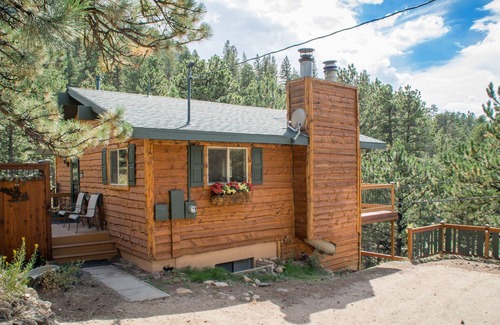 Estes Park House | Pine Cone Cabin, Walk to Town, Private Location, Hot Tub, Wood FP