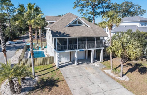 Tybee Island House | Pool, short walk to beach, tiki bar, fire pit