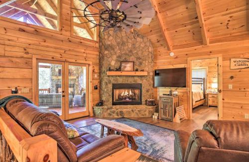 Mineral Bluff House | Private Cabin with Furnished Porch on Less Than 3 Acres!