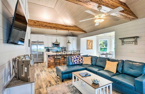 Darien House | Private Dock and Porch Riverfront Darien Cottage