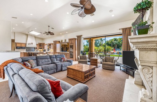 Bermuda Dunes House | Privately Gated 2.3 Acre, Tuscan Villa Resort Property, View, pool and12' Slide!