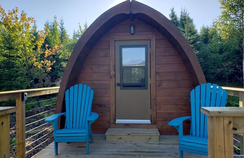 Englishtown Cabin | Puffin Pod Hike-In Sleeping Pod at Sally's Brook Off-Grid Luxury Cabins