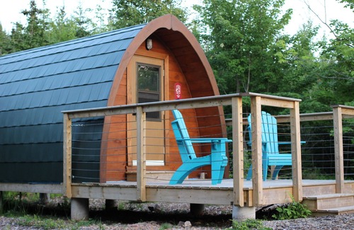 Englishtown Cabin | Puffin Pod Hike-In Sleeping Pod at Sally's Brook Off-Grid Luxury Cabins