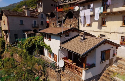 Cursolo-Orasso House | quiet, sunny, stylish, with wide valley view to south from terrace and balcony