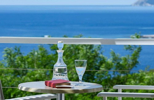 Sivota Villa | R 986 Eustace Luxury Residence with Magnifying Mirror, Pool View & Sea view.