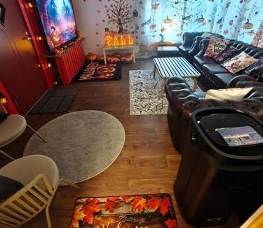 Lantinen District Apartment | Relax & Recharge - a Unique Suite with a Touch of Luxury - Hot Tub and Sauna Inspired Decor #NOT A REAL SAUNA# Easy City Access - direct train 15 min to city