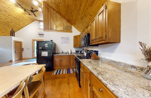 Starksboro House | Riverside cabin with mountain views, beach access, children's items, & firepit