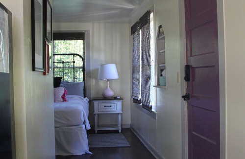 Leakey Cabin | Romantic Cabin Water View over hangs slightly on the cliff of The Springs.