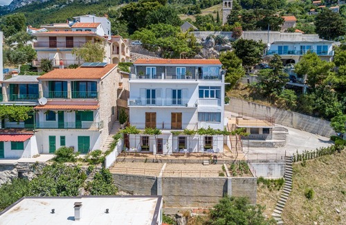 Brela Apartment | Rooms Sani - Double Room with Terrace and Sea View (S3)