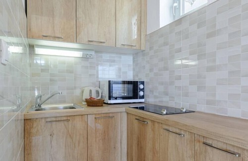 Brela Apartment | Rooms Sani - Double Room with Terrace and Sea View (S1)