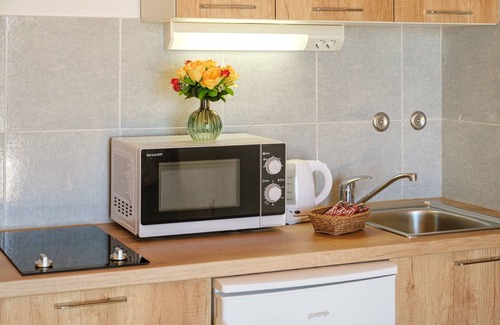 Brela Apartment | Rooms Sani - Double Room with Terrace and Sea View (S1)