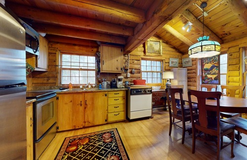 Wardsboro Cabin | Rustic cabin in serene location with fireplace and pool access
