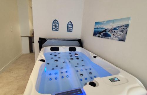 Poitiers Apartment | Santorini, Relaxing Spa, Terrace and Parking