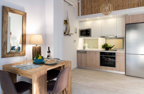 Koutsouras Condo | Sea-front suite in luxury contemporary villa with infinity pool & gorgeous views