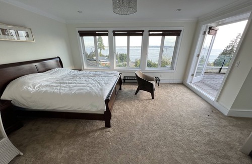 West Vancouver House | Seaview private room with balcony and bath
