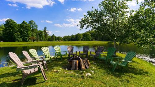 Austerlitz House | Secluded Berkshires Estate Private PondPoolTheater Gym Sunny Pond