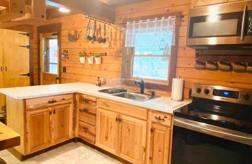 Morris House | secluded log home, minutes from all star village in Oneonta