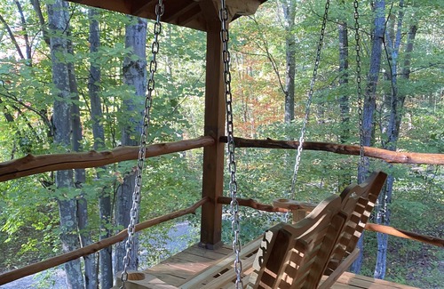 Moatsville House | Secluded Luxury Log Cabin on 40 Acres Near Tygart River & Lake