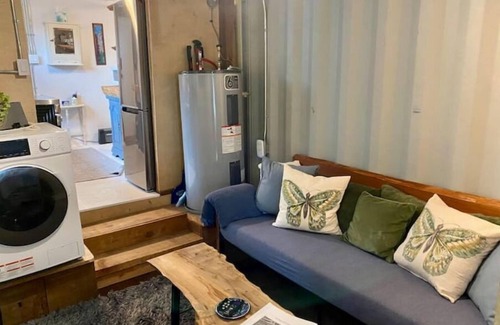 Stillwater Cabin | Shabby-chic Rustic-industrial shipping container fully equiped tiny home