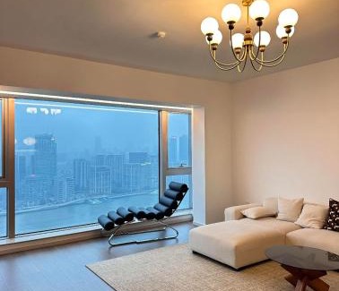 Pudong Apartment | Shanghai Skyline - Spacious&Elegant Luxury Apartment in Lujiazui near Shanghai Center Tower