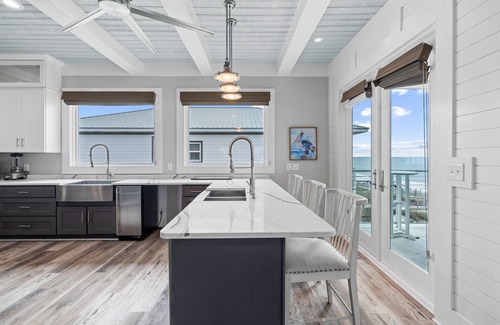 Cape San Blas House | Singing Waves: Beachfront on North Cape - Sleeps 11, Pets Allowed!