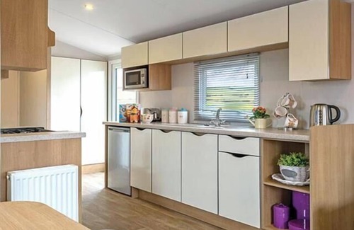 Kinmel Bay Cabin | Six Berth- Pet Friendly please ask ,Free WiFi ,Private secure decking,- Sea front with amazing views, Not to be missed