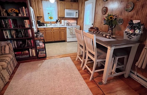 Wakefield-Peacedale Cabin | Small cozy cabin with grill & fire pit close to beaches, skiing, biking and URI.