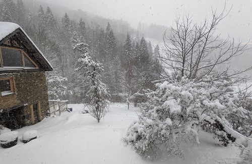 La Combe-de-Lancey Ski Chalet | Small house surrounded by nature and mountains.