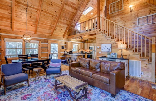 Boone House | Soothing Waters -2br home on stream with a hot tub!