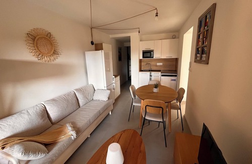 Pianotolli-Caldarello Apartment | South Corsica, cosy T3 air-conditioned, direct access to the sea, feet in the water