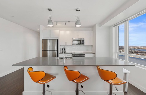 Assembly Square Apartment | Spacious apartment with water view